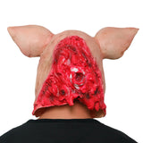 Rotten Pig Head Latex Mask Horror Halloween Cosplay Gore 3D Changing Face Moving Picture Frame - Tophatter Daily Deals