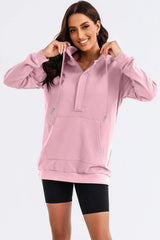 Drawstring Half Zip Hooded Dress Casual Dresses - Tophatter Daily Deals