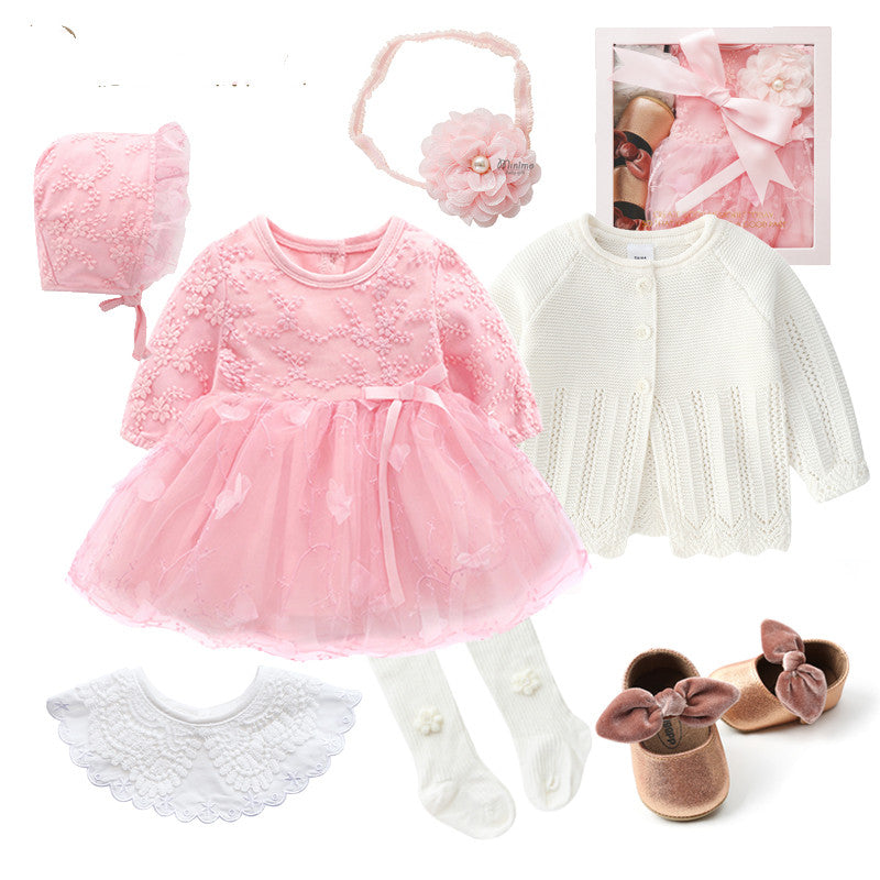Baby Products Set Newborn Gift Box Full Moon Gift Pink c 0 - Tophatter Daily Deals
