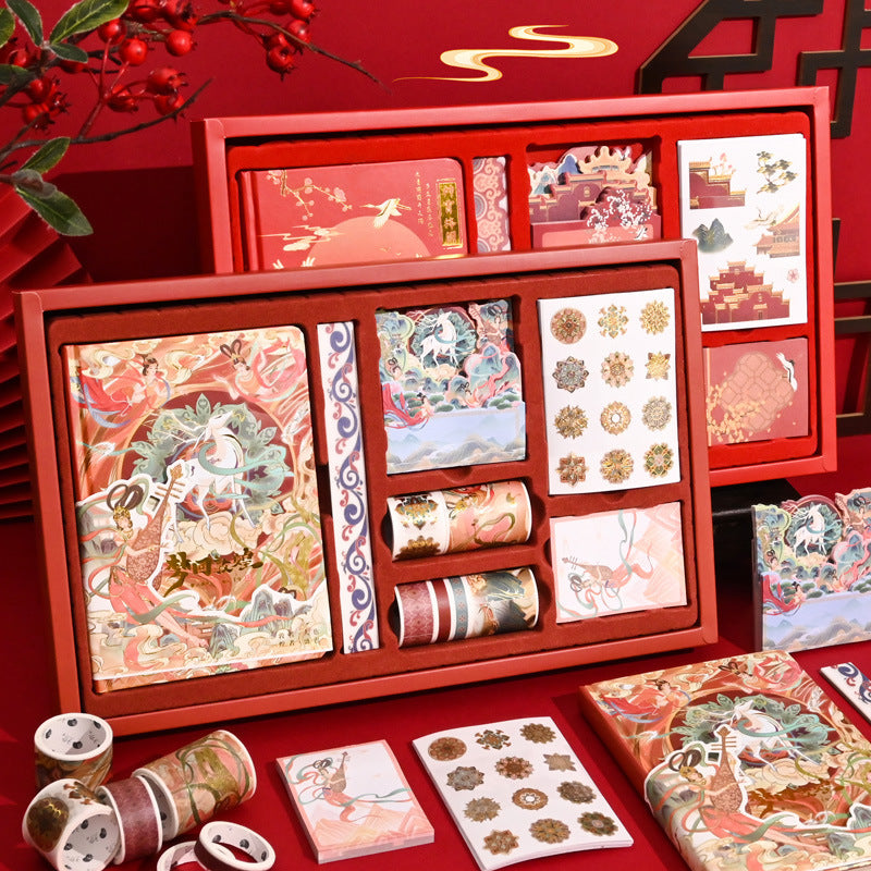 Ancient Style Hand Book Tape Stickers Sticky Notes Gift Box 0 - Tophatter Daily Deals