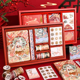 Ancient Style Hand Book Tape Stickers Sticky Notes Gift Box 0 - Tophatter Daily Deals