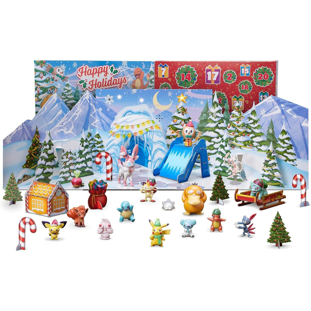 Pokemon Deluxe Christmas Advent Calendar for Kids with 16 Mini Battle Figures Advent Calendar - Tophatter Daily Deals