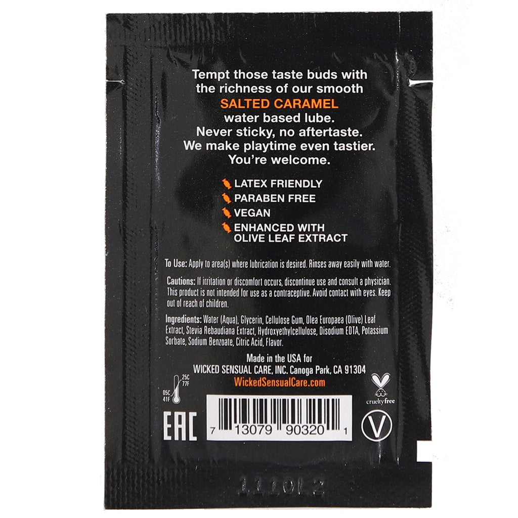 Aqua Flavored Lube .10oz/3ml in Salted Caramel - Tophatter's Adult Products Lubes and Lotions > Flavored Sex Lubes - Tophatter Daily Deals