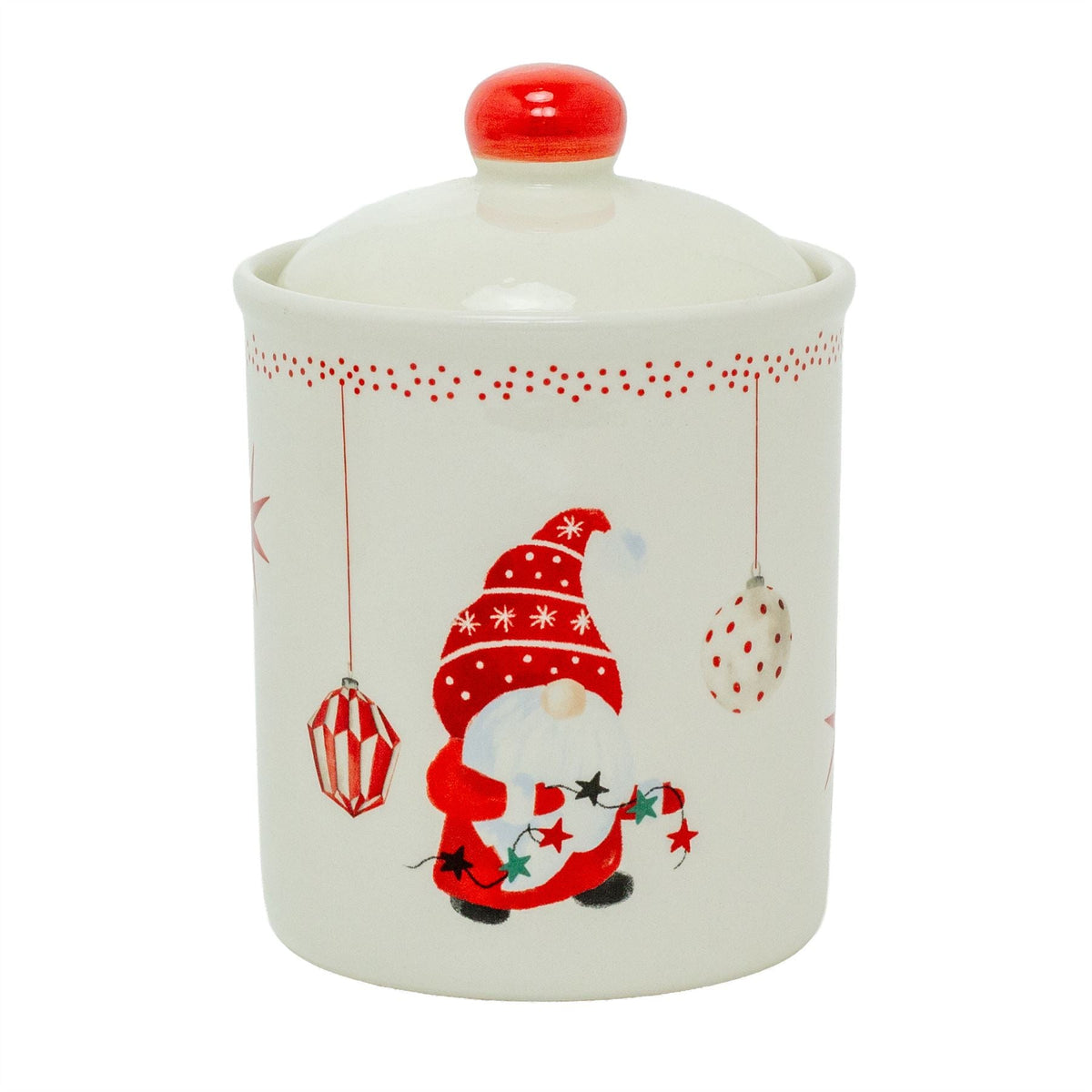Gonk Christmas Storage Jar | Festive Gnome Kitchen Jar with Airtight Lid - 15cm Jar - Tophatter Daily Deals