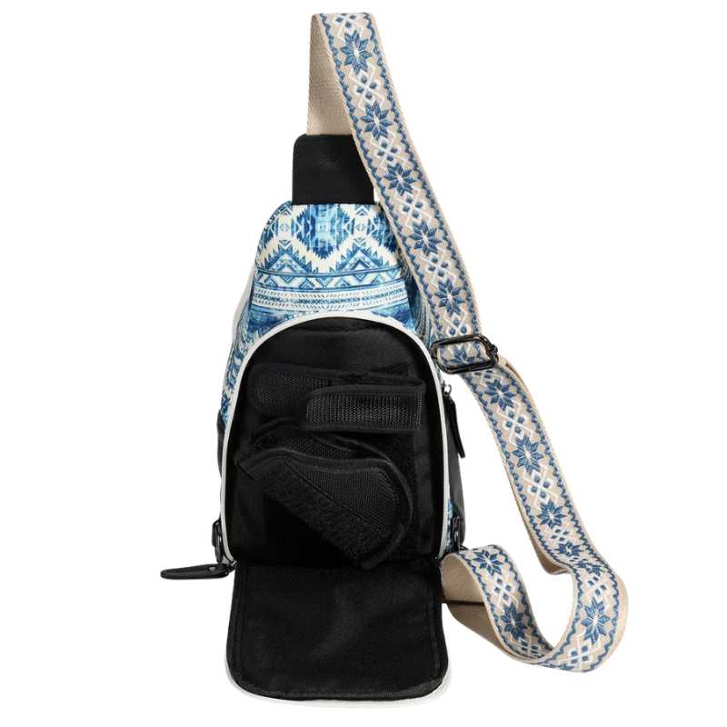 Concealed Carry Aztec Indie Canvas Sling Crossbody Backpack Purse Handgun Purses - Tophatter Daily Deals