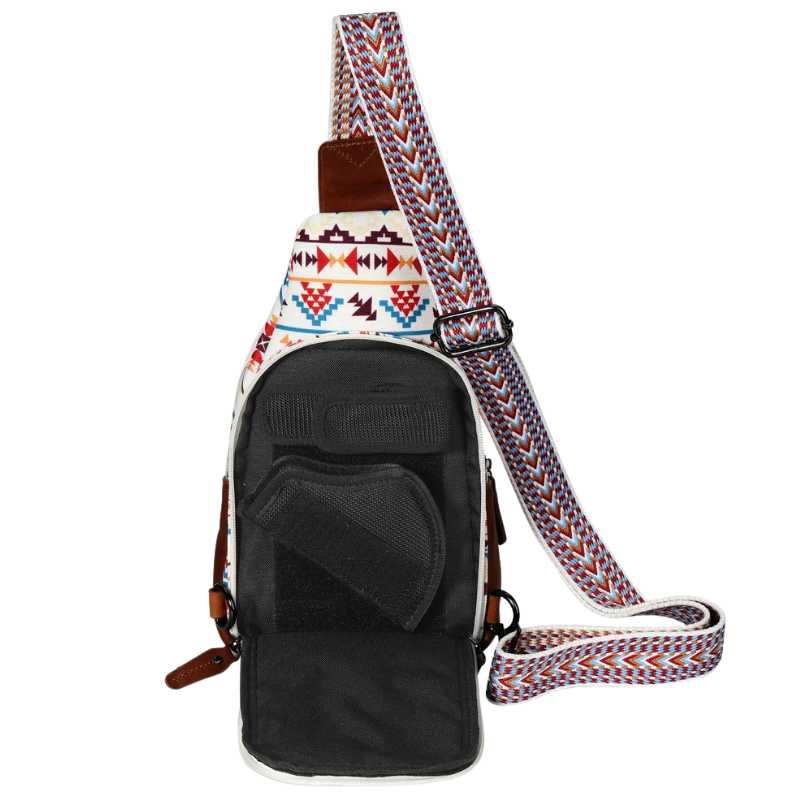 Concealed Carry Aztec Indie Canvas Sling Crossbody Backpack Purse Handgun Purses - Tophatter Daily Deals
