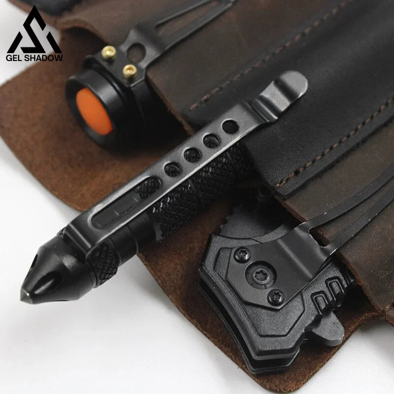 EDC Pocket Tactical Leather Sheath for Knifes Pen Flashlight Keys - Tophatter Daily Deals