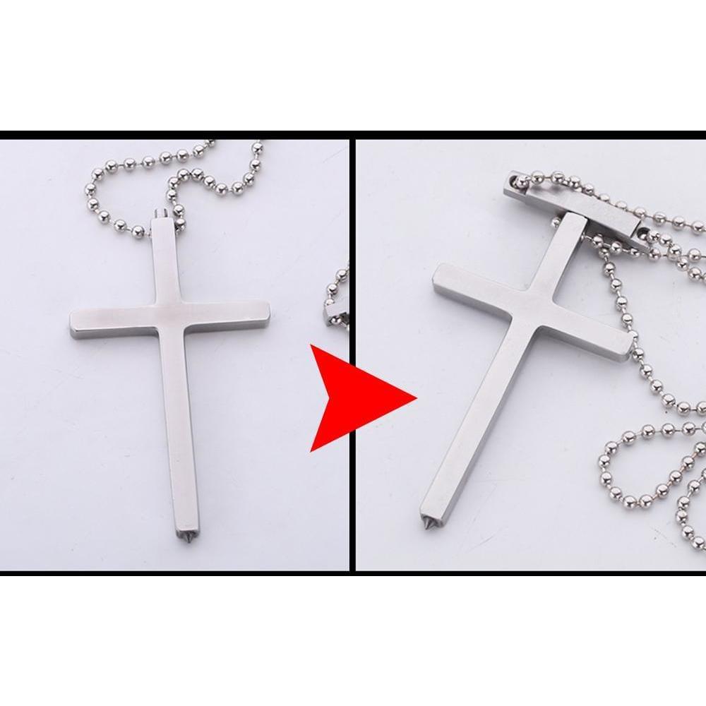 Cross Self Defense Spike Pendant Self Defense Jewelry - Tophatter Daily Deals