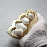 Brass EDC Self Defense Knuckles Brass Knuckles - Tophatter Daily Deals