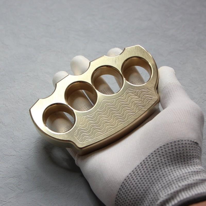 Brass EDC Self Defense Knuckles Brass Knuckles - Tophatter Daily Deals