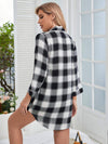 Plaid Lapel Collar Shirt Dress Sleep Dresses - Tophatter Daily Deals