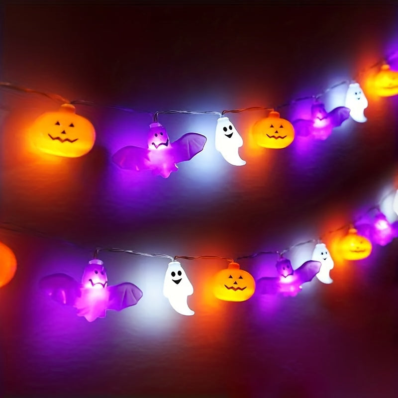 Halloween LED Pumpkin Bat String Lights Halloween - Tophatter Daily Deals