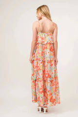 And The Why Floral Ruffled Tiered Maxi Cami Dress Casual Dresses - Tophatter Daily Deals