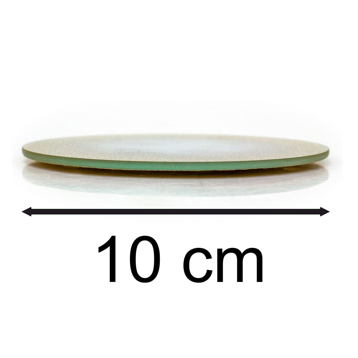 Champagne Gold Swirl Glass Glitter Coaster | Round Mirrored Candle Plate - 10cm Coaster - Tophatter Daily Deals