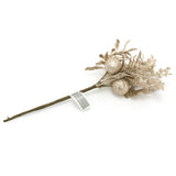 27cm Chic Glitter Christmas Spray Pick | Artificial Holly Christmas Decoration | Xmas Floral Spray Flower Pick - Design Varies One Supplied Foliage - Tophatter Daily Deals