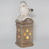 45cm LED Christmas Bird On Telephone Box Decoration | Light Up Festive Phone Box Ornament | Indoor Christmas Decorations Ornament - Tophatter Daily Deals