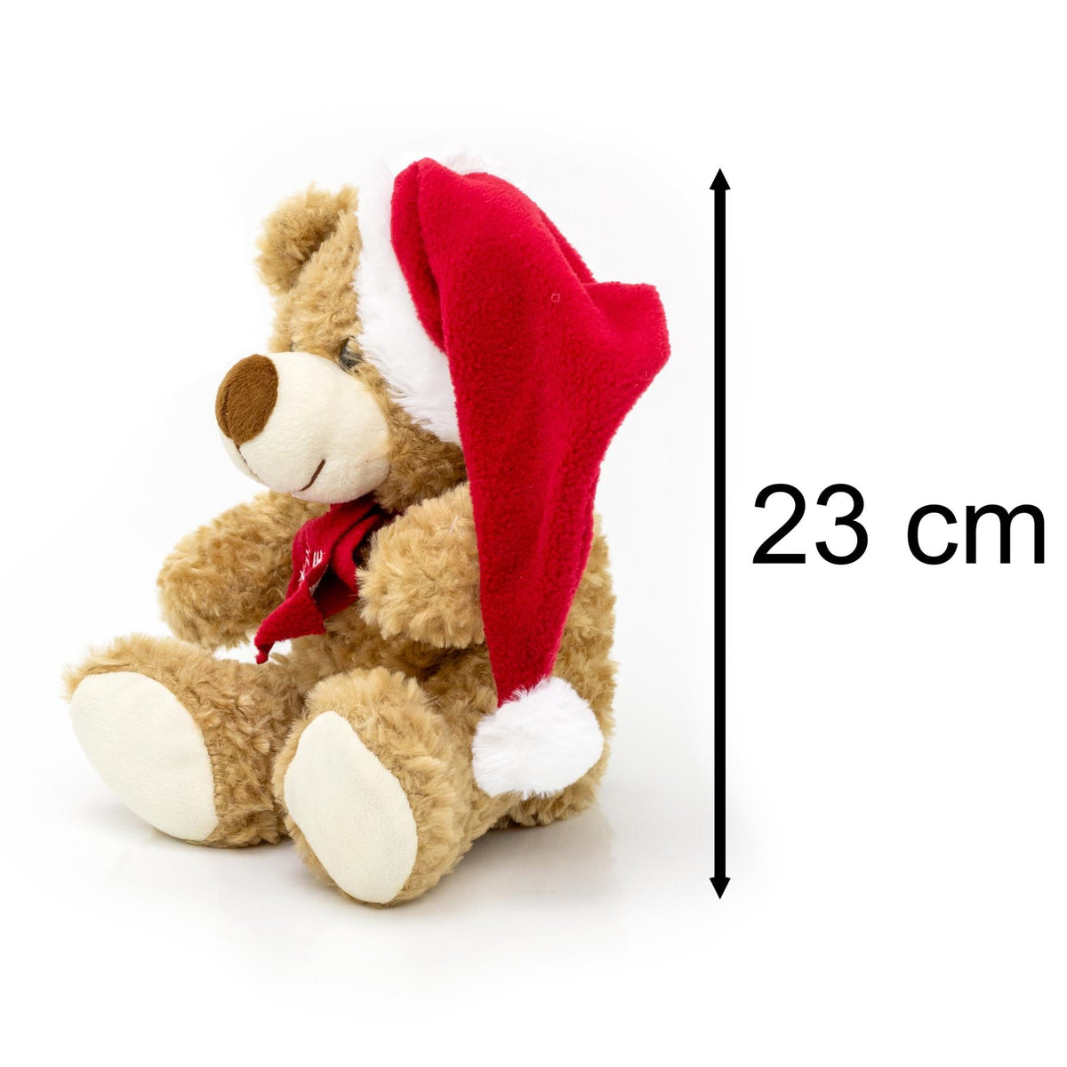 Soft Plush Bailey Christmas Teddy Bear Cuddly Toy 26cm Soft Toy - Tophatter Daily Deals