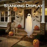 Halloween Lighted Swing Ghost Decoration Porch Remote 3D Changing Face Moving Picture Frame - Tophatter Daily Deals