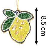 Lemon Beaded Christmas Tree Bauble | Colourful Fruit-shaped Tree Ornaments Baubles - Tophatter Daily Deals