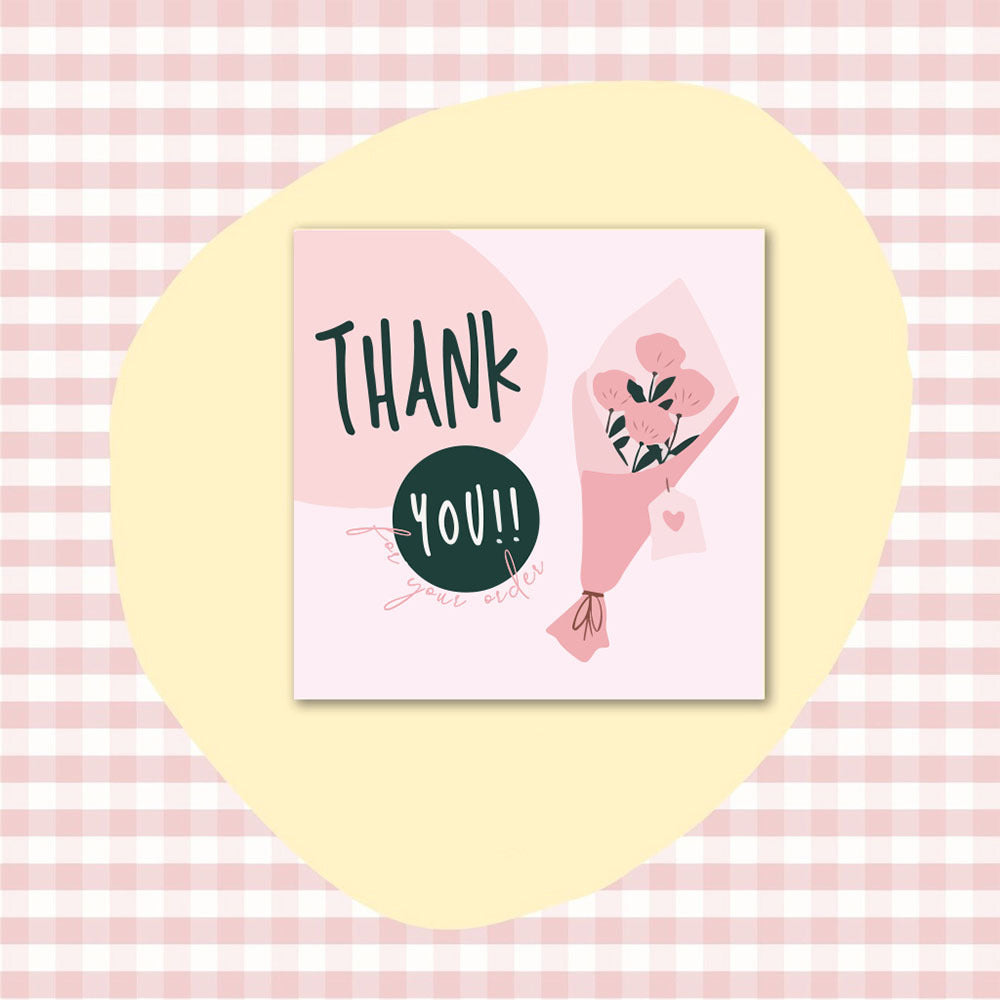 50 PcsPack Square Simple Thank-you Card Coated Paper Business Cards K109 Style 50 Pieces 0 - Tophatter Daily Deals