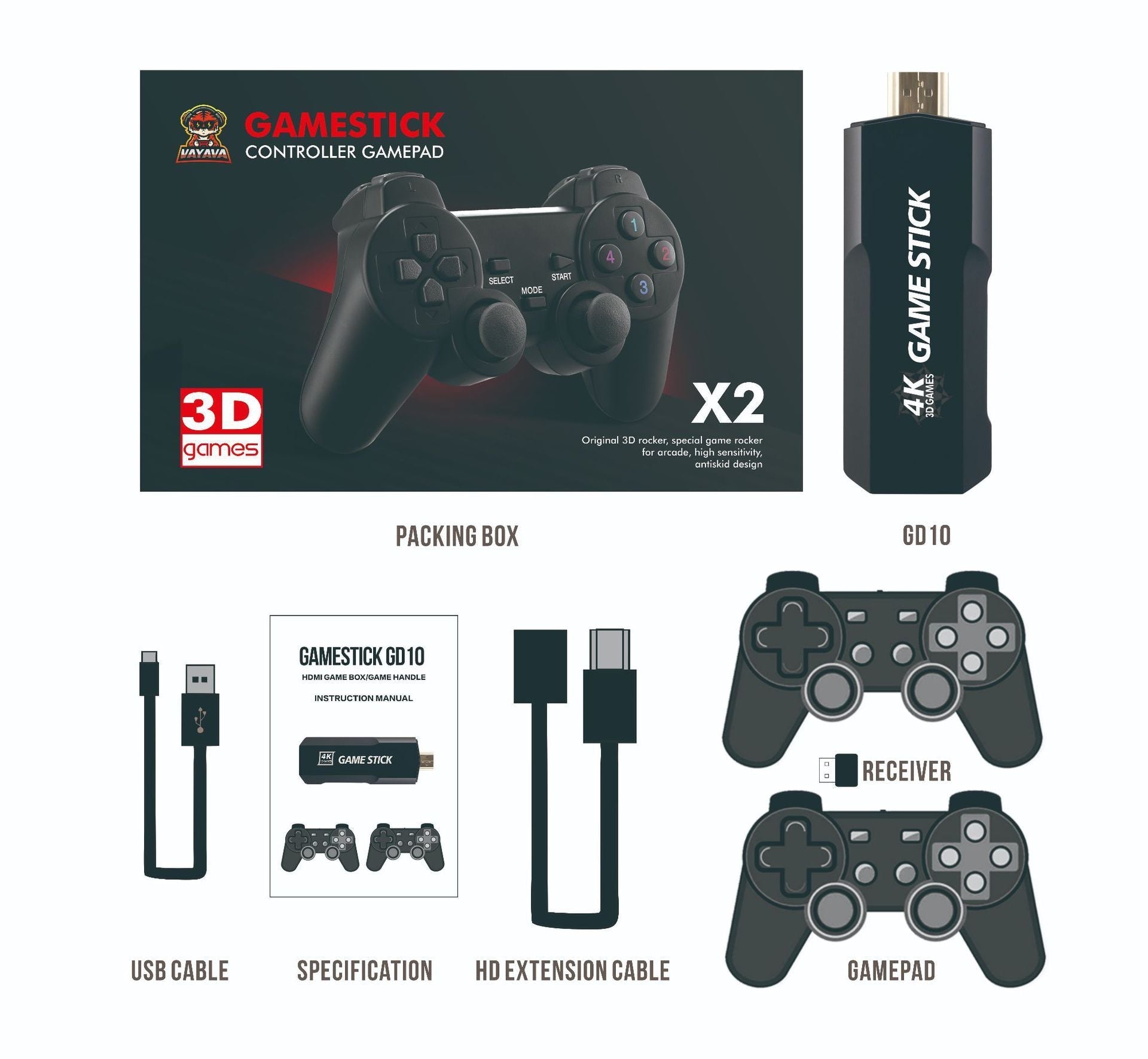 4K HD Two-player Gaming Console 0 - Tophatter Daily Deals