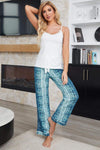 Lace Trim Cami and Snakeskin Pants Lounge Set White Blue Loungewear Sets - Tophatter Daily Deals