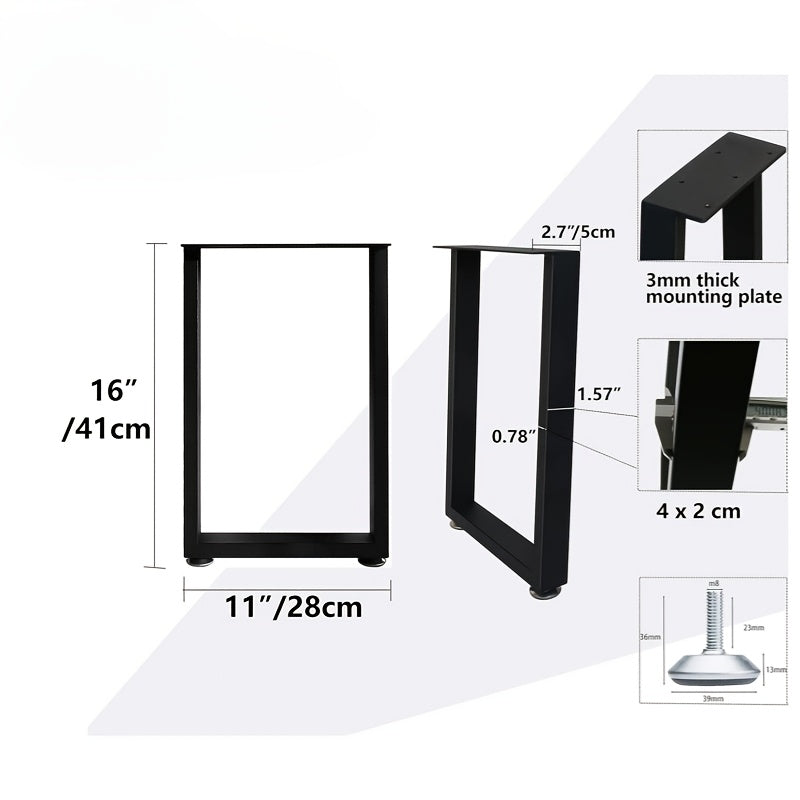 2-Pack Metal Table Legs - Tophatter Daily Deals