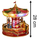 LED Christmas Fair Carousel | Rotating Musical Illuminated Carousel Ornament Musical Decoration - Tophatter Daily Deals