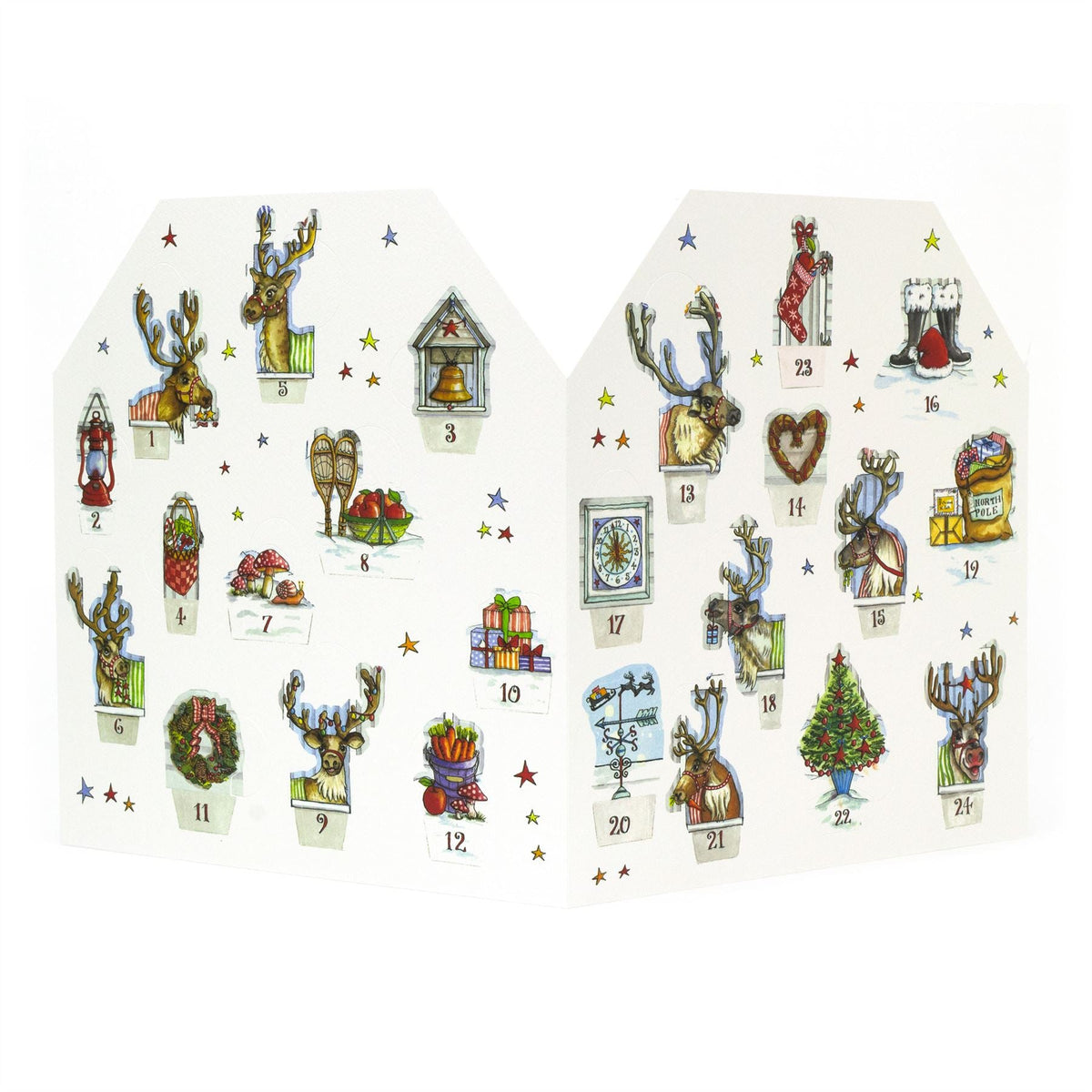 Reindeer Stables Christmas Advent Calendar | Slot-in Interactive Advent Calendar Advent Calendar - Tophatter Daily Deals