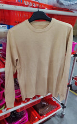 Soft Relaxed Men's Crewneck Sweater - Oversized Knit Camel Without Shirt 3D Changing Face Moving Picture Frame - Tophatter Daily Deals