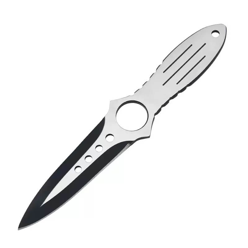 OUTDOOR GAITER SABER CAMPING OPEN BLADE STRAIGHT KNIFE-GS101 Black Silver KNIVES - Tophatter Daily Deals