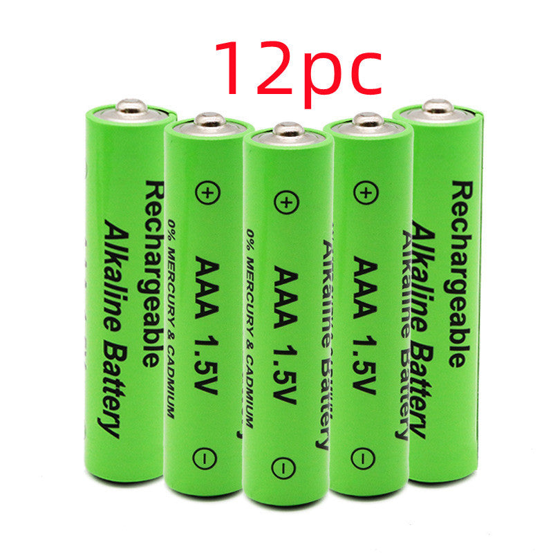 Alkaline Rechargeable Battery Industrial Grade 5 AA 1.5V AAA Green 12PCS 0 - Tophatter Daily Deals
