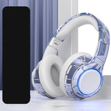 Bluetooth Headphones 5.2 Pluggable Illumination White1 0 - Tophatter Daily Deals