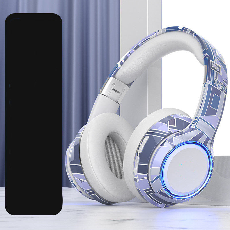 Bluetooth Headphones 5.2 Pluggable Illumination White1 0 - Tophatter Daily Deals