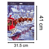Santa Sleigh Christmas Advent Calendar | Picture Advent Calendar - 41x31.5cm Advent Calendar - Tophatter Daily Deals