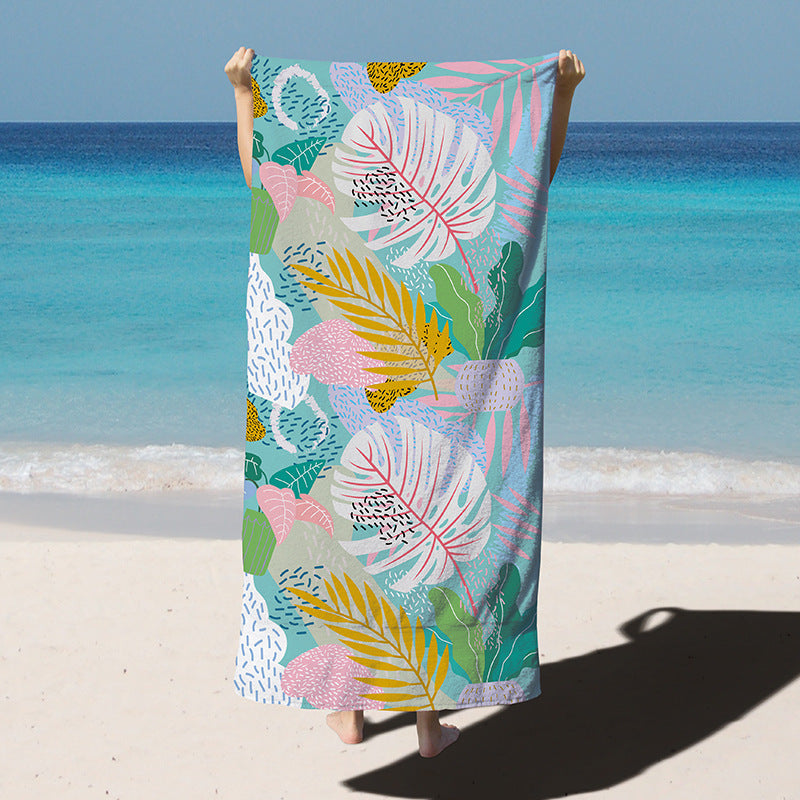 Absorbent Quick-drying Microfiber Bath Towel For Swimming Pink jungle 180x90CM 0 - Tophatter Daily Deals