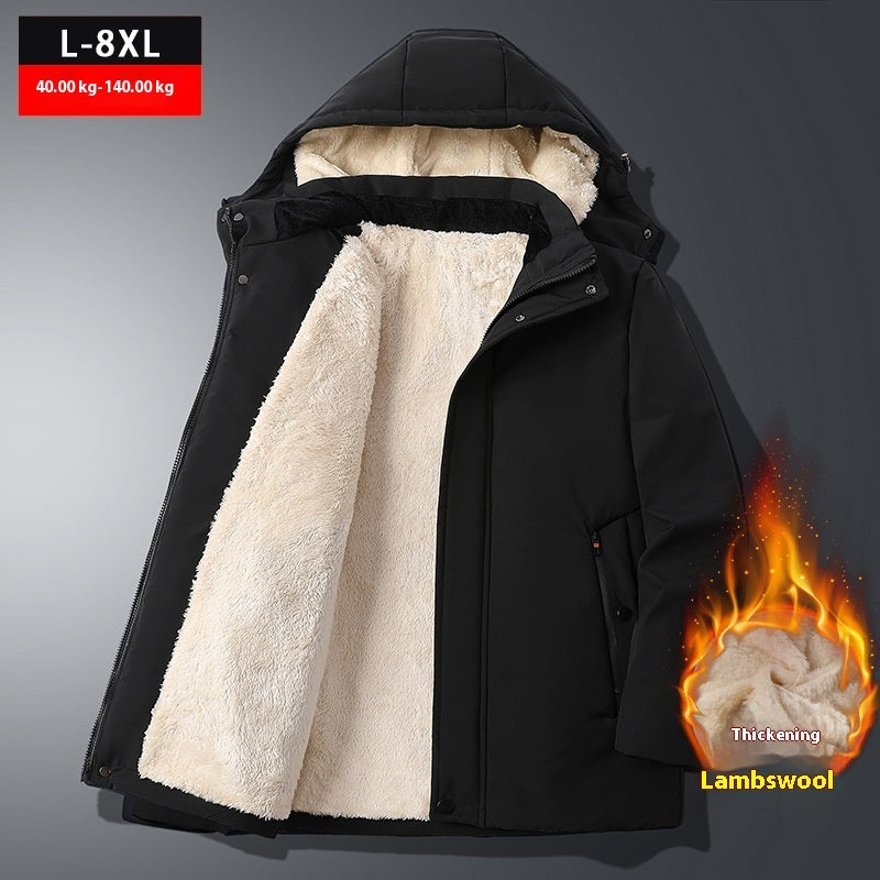 Insulating Mens Hooded Jacket - Straight, Polyester, Winter 3D Changing Face Moving Picture Frame - Tophatter Daily Deals