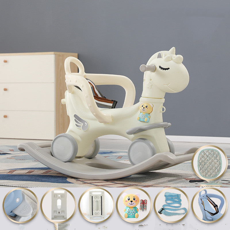 Baby Rocking Cart Birthday Gift Cloud white Standard edition 0 - Tophatter Daily Deals