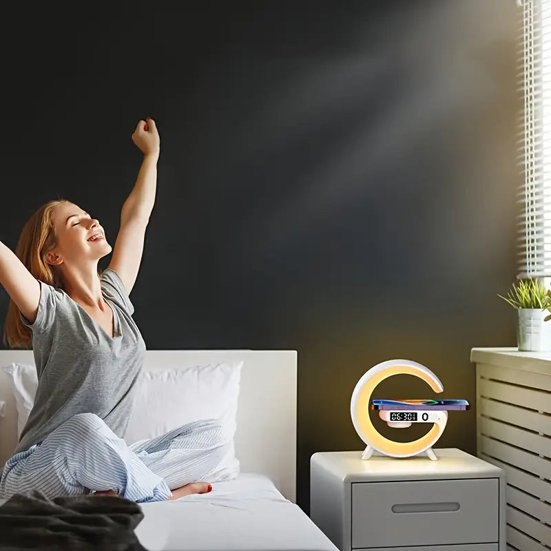 Smart LED Bluetooth Speaker Alarm Clock - 5-in-1 Multifunctional Device Bluetooth Speakers - Tophatter Daily Deals