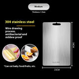 316 Stainless Steel Thickened Cutting Board Oversized Mildew-proof Household Kitchen Panel 304 Special Offer 34 X23cm Square 0 - Tophatter Daily Deals