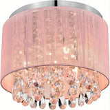 Crystal Chandelier Flush Mount Ceiling Light Chandeliers - Tophatter Daily Deals