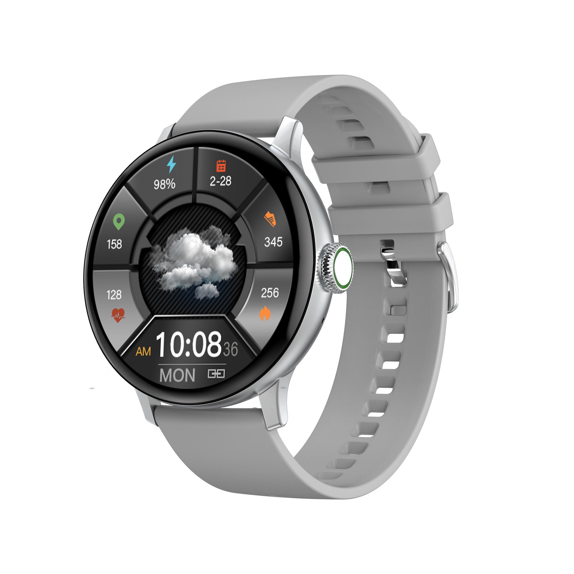 Bluetooth Call Smart Bracelet Wireless Charging Heart Rate Blood Pressure Silver tape USB 0 - Tophatter Daily Deals