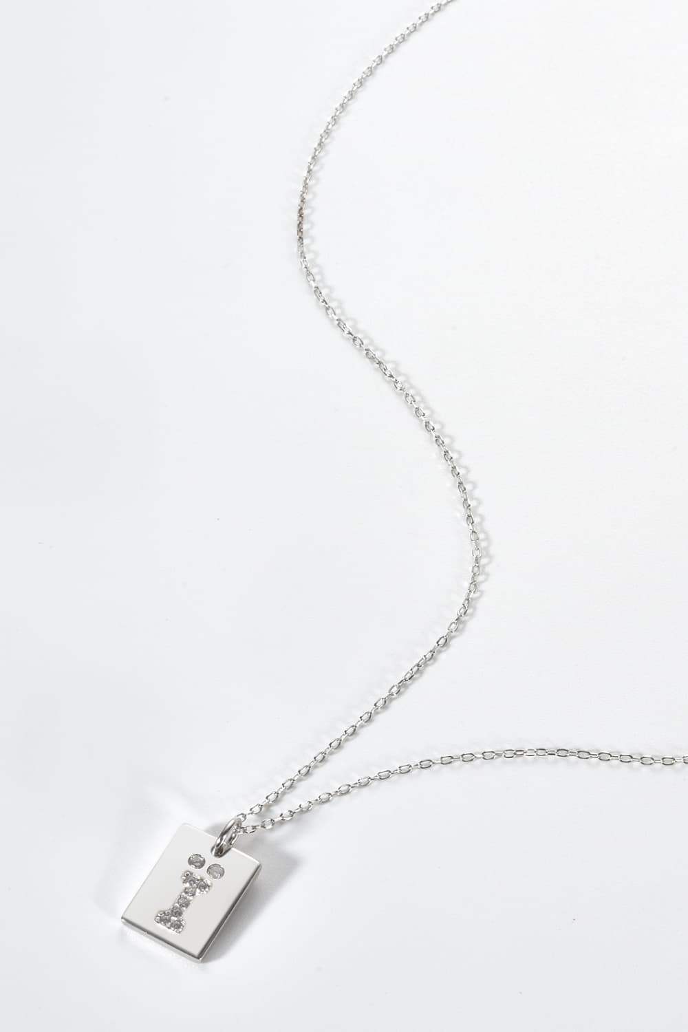 Inlaid Zircon Rectangle Pendant Necklace Necklaces - Tophatter Daily Deals