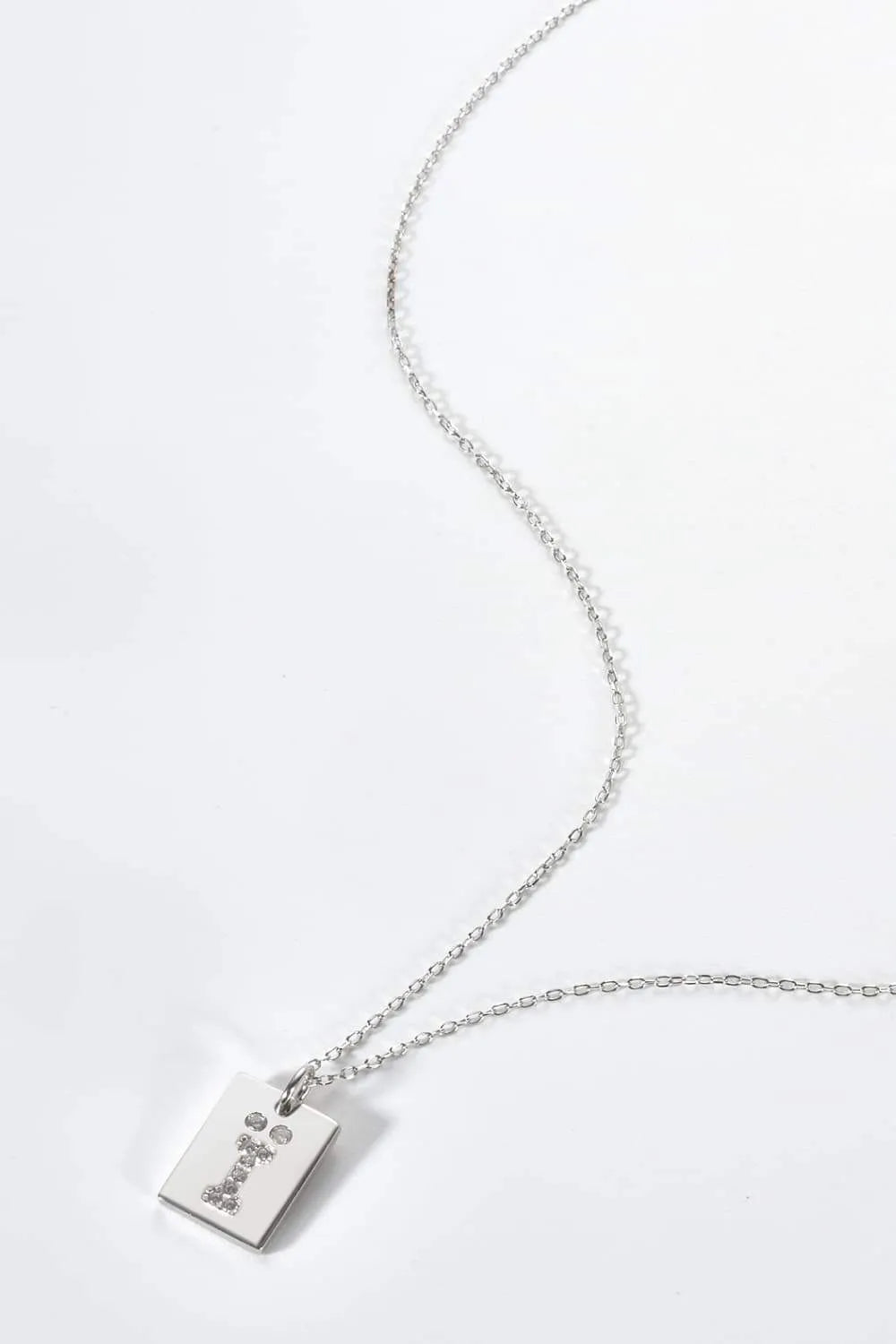 Inlaid Zircon Rectangle Pendant Necklace Necklaces - Tophatter Daily Deals
