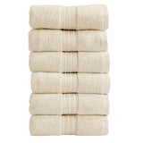 Cotton Terry Bath Towel Set - Cooper Collection Hand Towel (Pack of 6) Buttermilk Bath - Tophatter Daily Deals