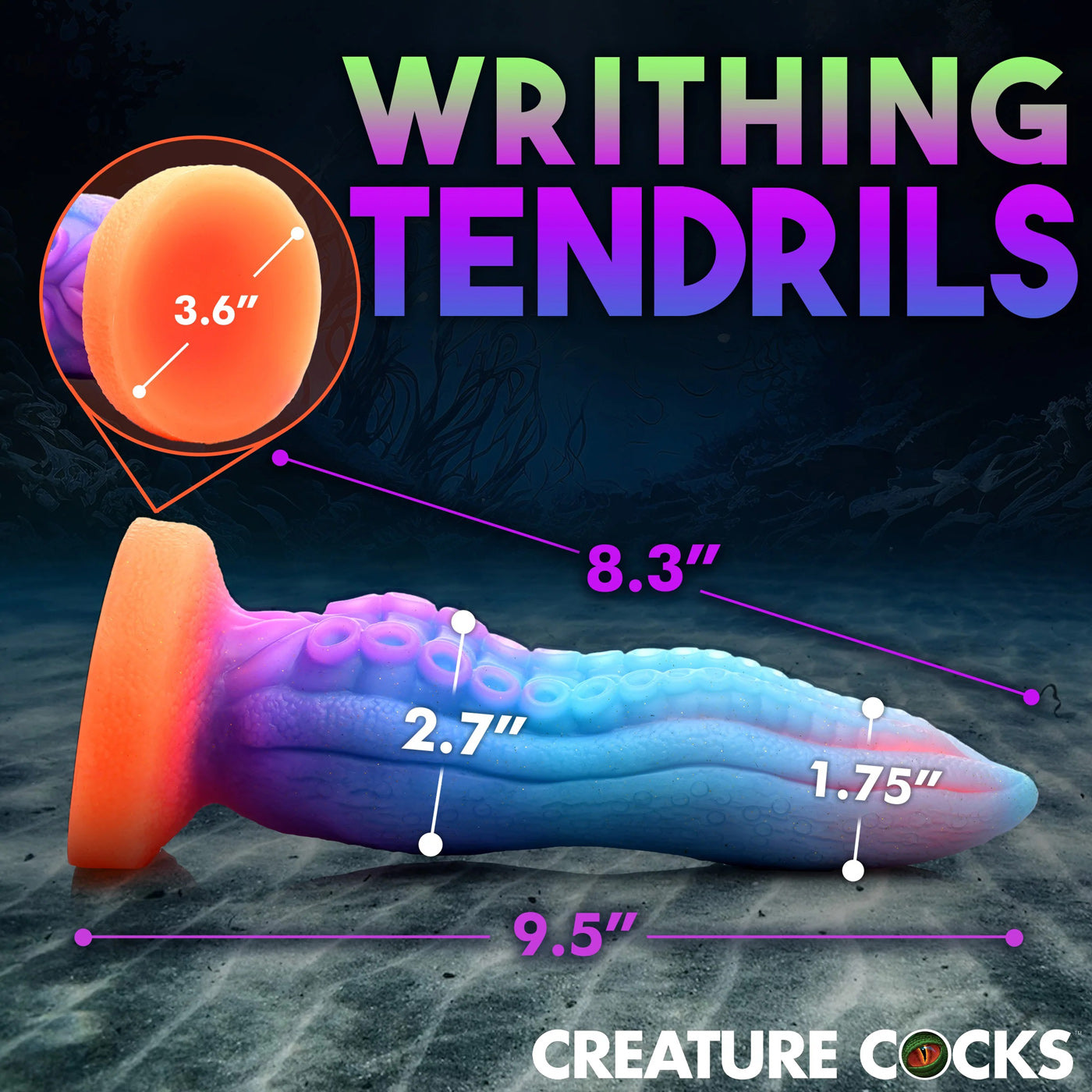 Creature Cocks Tenta Cock Glow In The Dark – Textured Dildo > Dildos > Fantasy - Tophatter Daily Deals