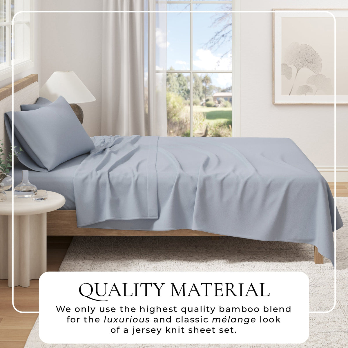 Viscose from Bamboo & Cotton Blend Jersey Knit Sheets Bedding - Tophatter Daily Deals