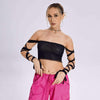 Elastic Cross Arm Solid Color Straps Tank Top TikTok Trending Shirts & Tops - Tophatter Daily Deals