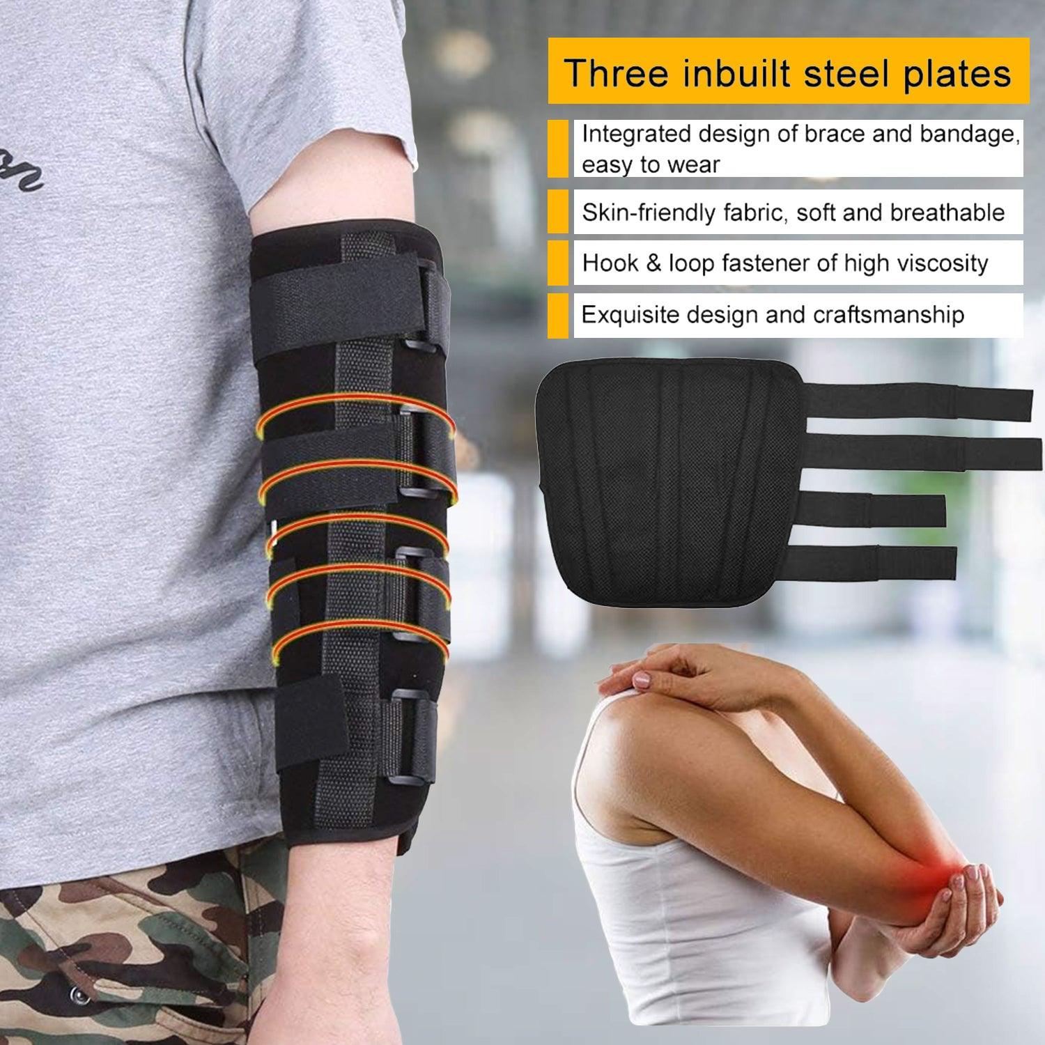 Elbow Joint Brace - Adjustable Arm Elbow Shoulder Support Splint Strap Relief Pain Correct Upper Limb Health Care - Tophatter Daily Deals