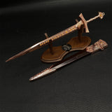 Metal ER Swords Metal Weapons Mini Replica 32 Options Miquellan Knight's Sword & Oak Wood Stand - Tophatter Daily Deals